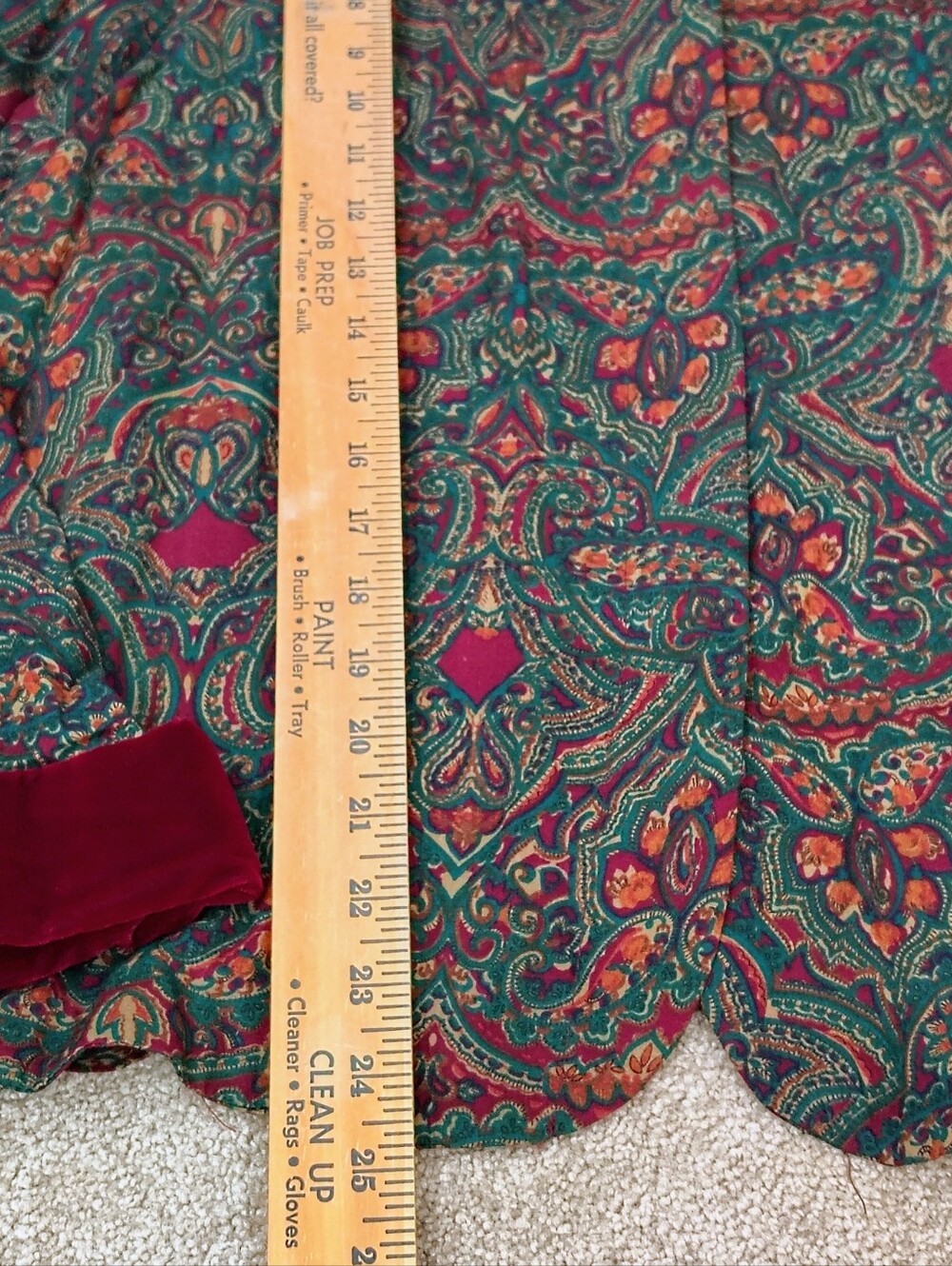 Vintage Miss Dorby 2 Piece Paisley Dress Womens 16P Cottage Core Dark Boho Chic - Picture 5 of 8